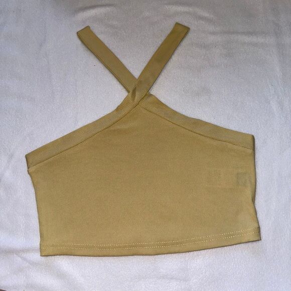SHEIN Yellow Gold Halter Top - Picture 1 of 4
